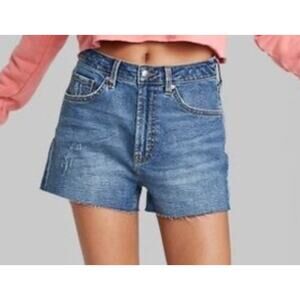 2/$15 Wild Fable Highest Rise Mom Denim Shorts Blue Jean Cut-Off Size 00